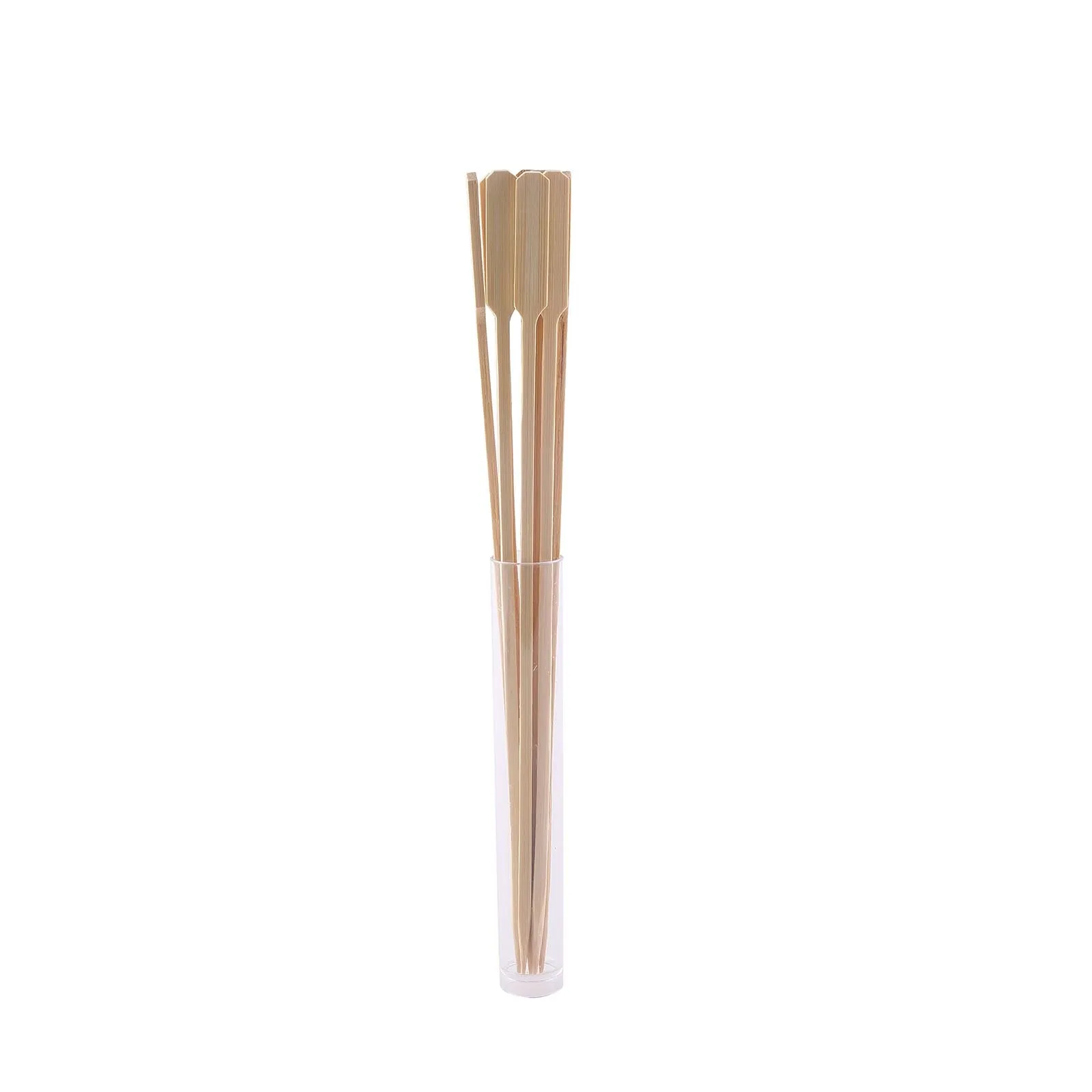 100 Pack 10" Eco Friendly Paddle Party Picks, Bamboo Skewers, Decorative Top Cocktail Sticks