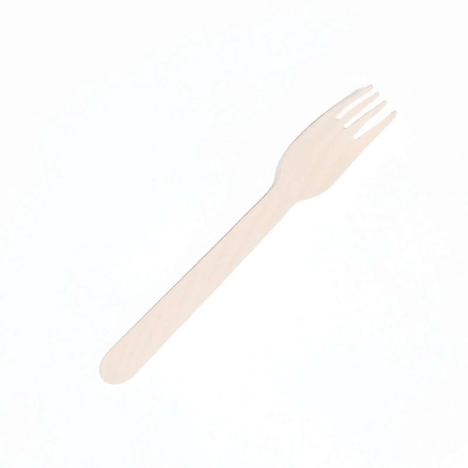 100 Pack Eco Friendly Birchwood Picnic Forks, 6" Biodegradable Wooden Cutlery