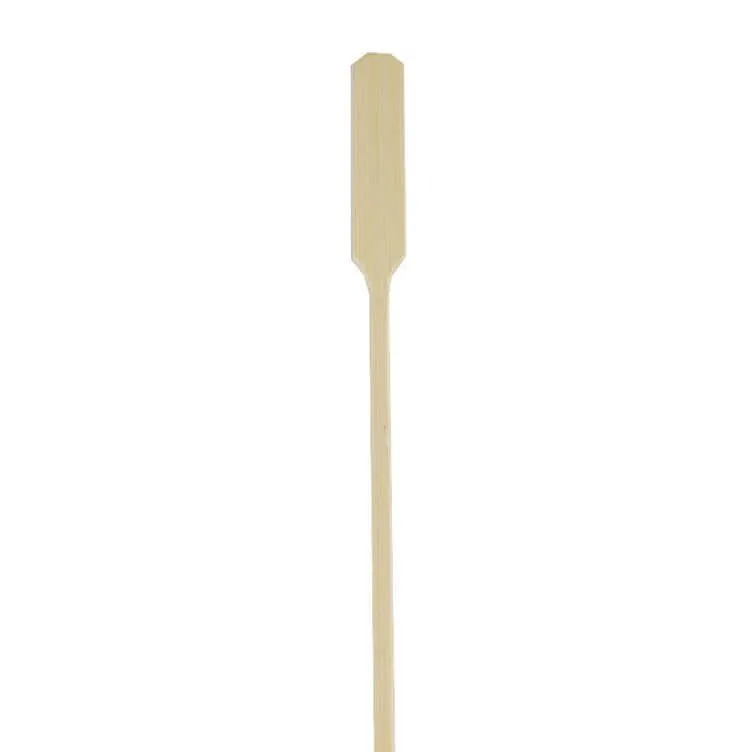 100 Pack Eco Friendly Paddle Party Picks, Bamboo Skewers, Decorative Top Cocktail Sticks 10"