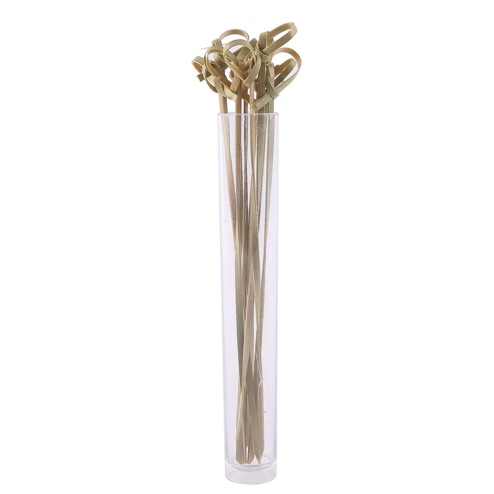 100 Pack Eco Friendly Twisted Knot Cocktail Sticks, 6" Decorative Top Bamboo Skewers Party Picks