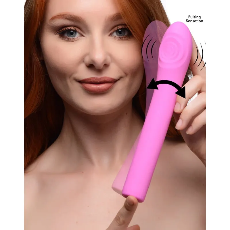 5 Star 9x Pulsing G-Spot Silicone Vibrator - Pink