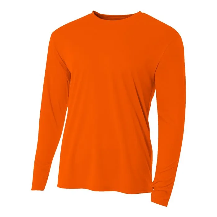 A4 Mens Cooling Performance Long Sleeve Crew