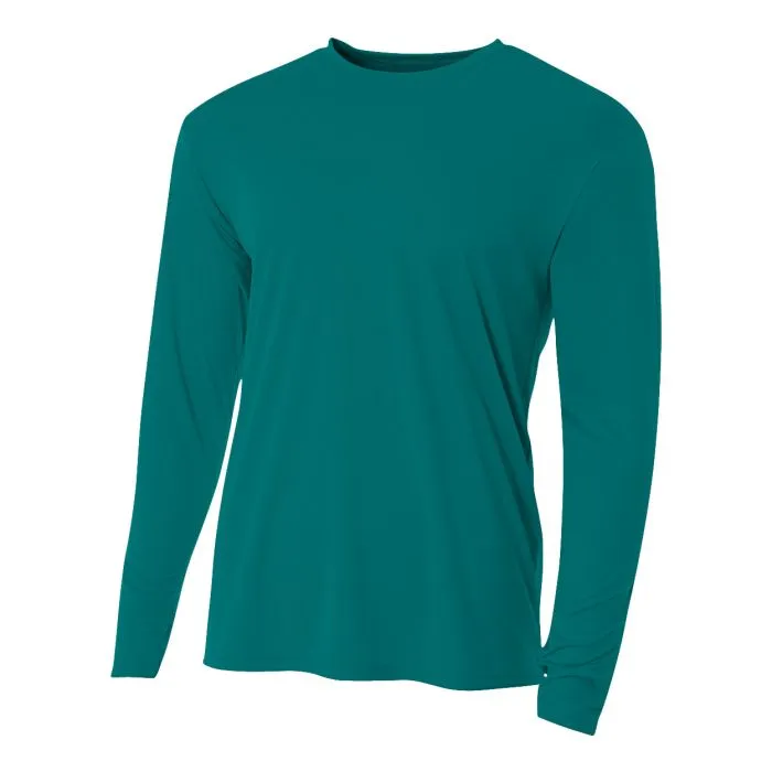 A4 Mens Cooling Performance Long Sleeve Crew