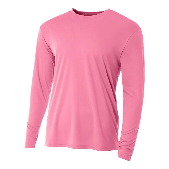 A4 Mens Cooling Performance Long Sleeve Crew