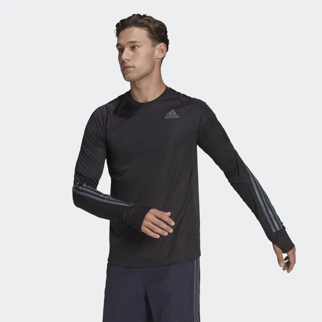 adidas Run Icon Full Reflective 3-Stripes Men's Long Sleeves