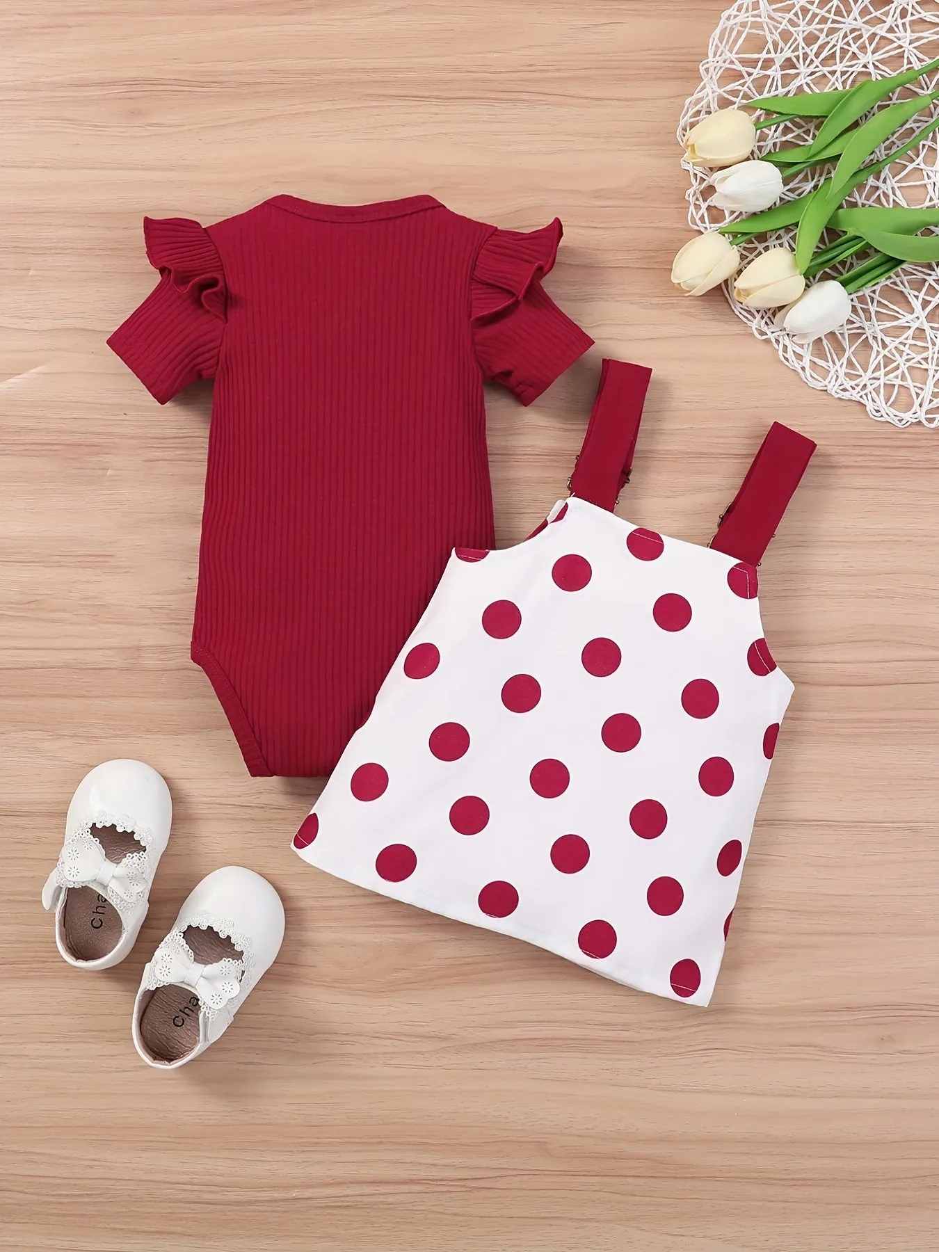 Adorable Baby Girl Outfit Set with Romper and Dress