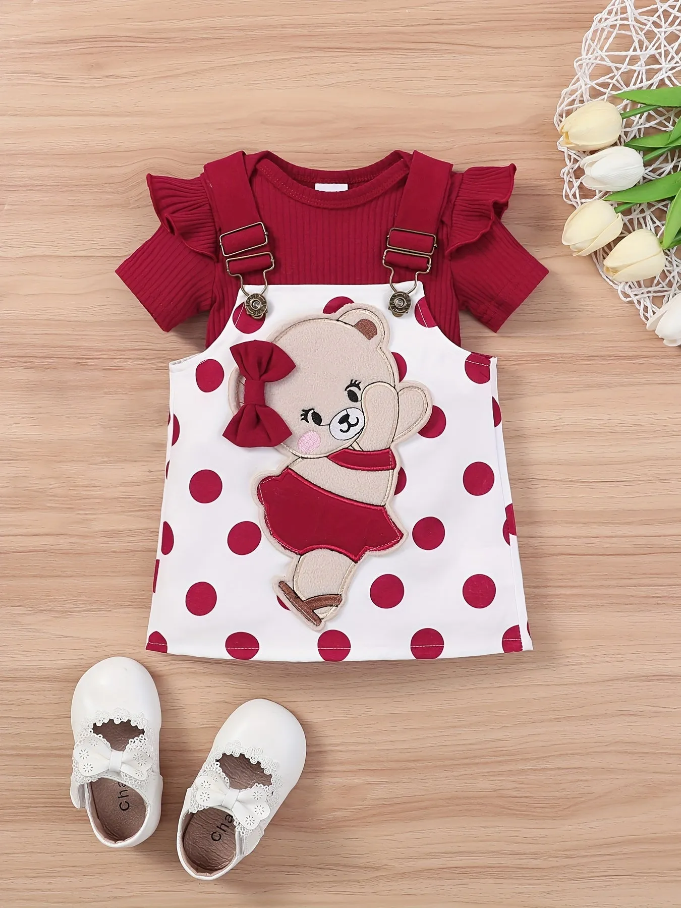 Adorable Baby Girl Outfit Set with Romper and Dress