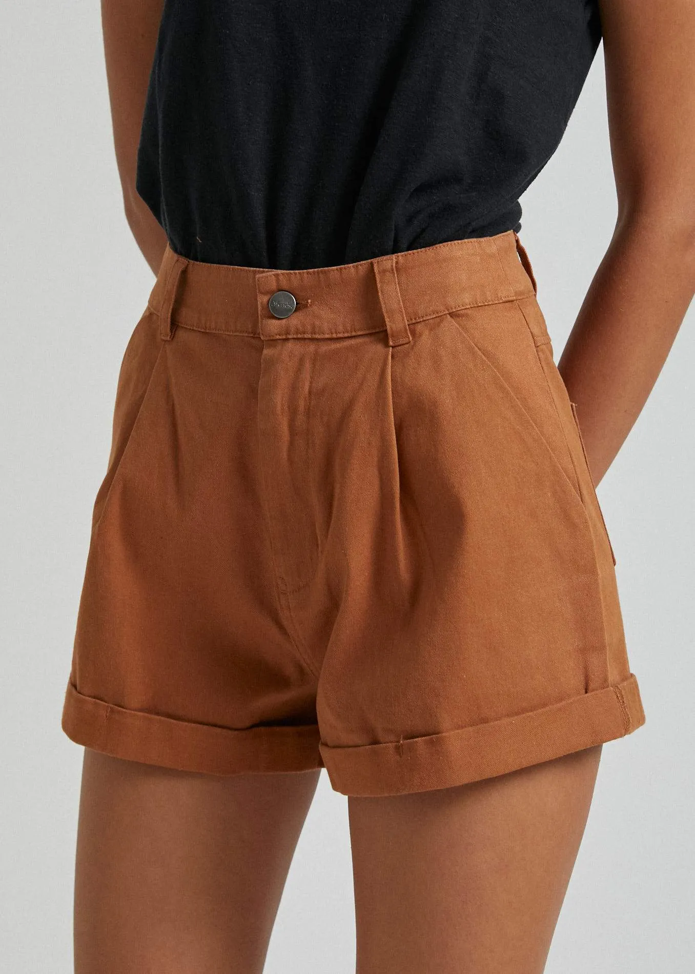 Afends Womens June - Hemp Short - Clay