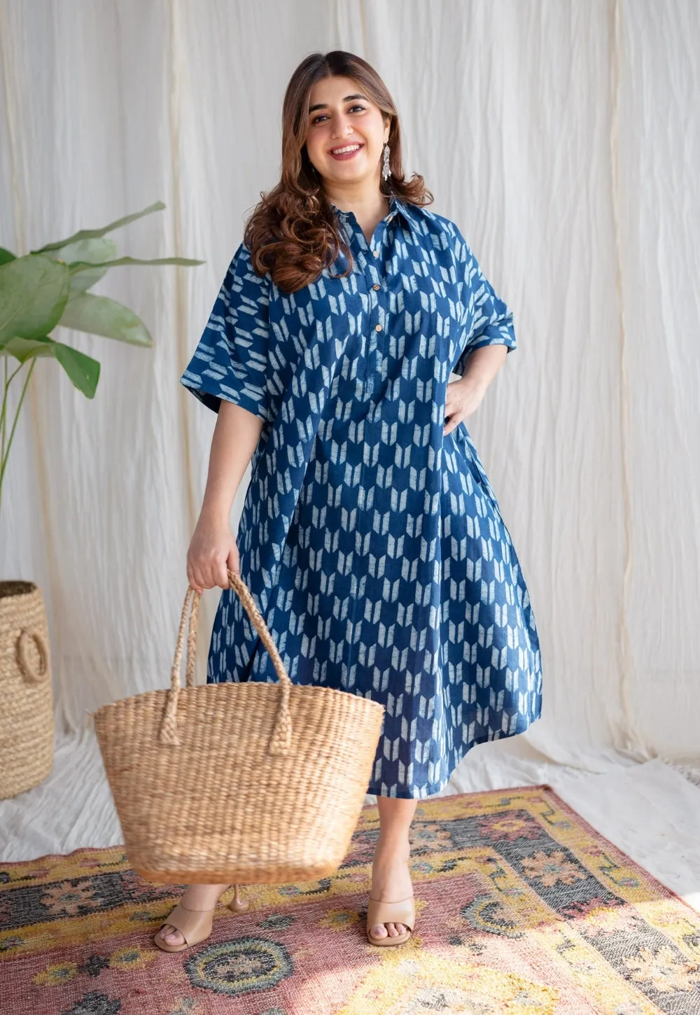 Afsha Dabu Cotton Dress