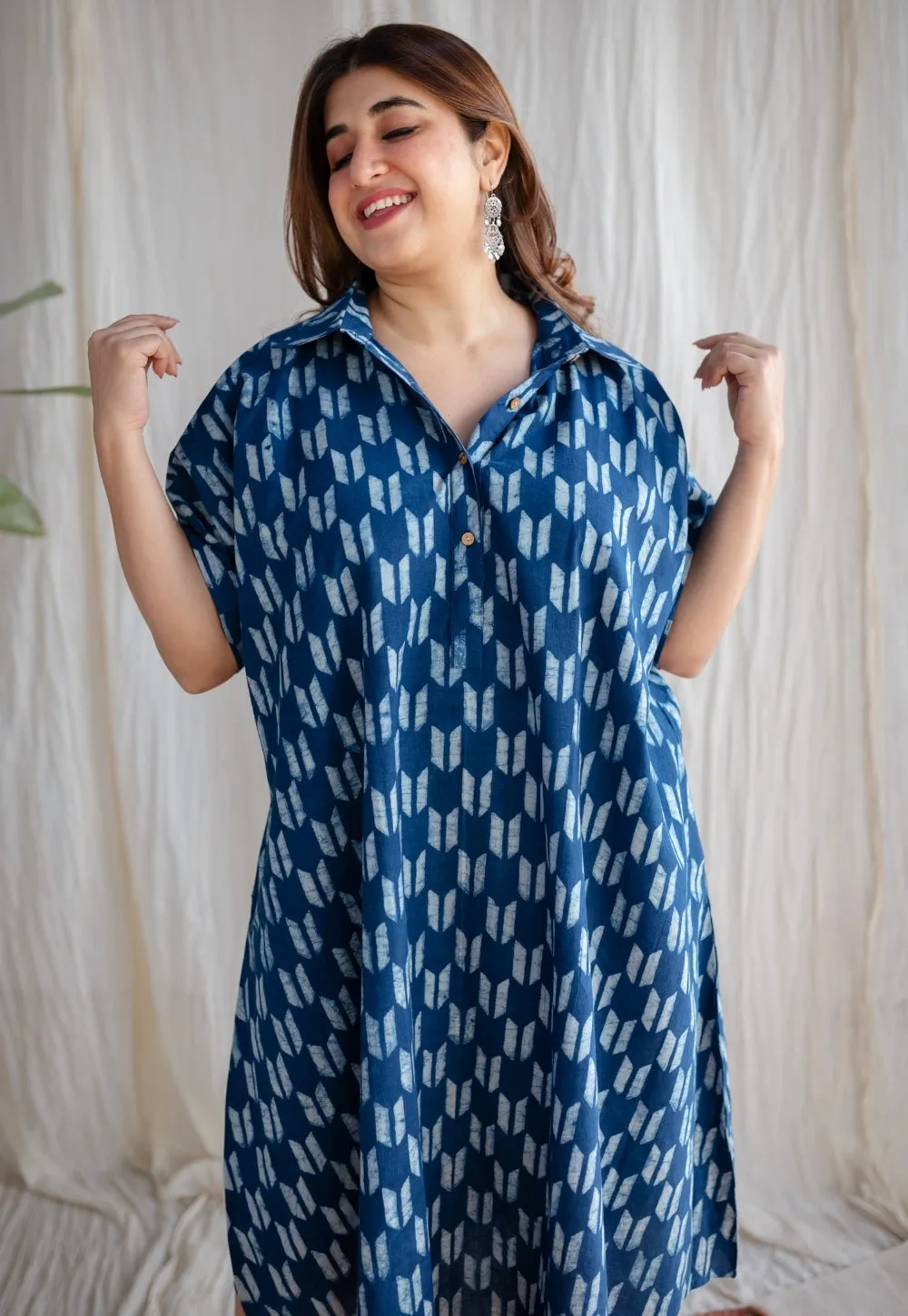 Afsha Dabu Cotton Dress