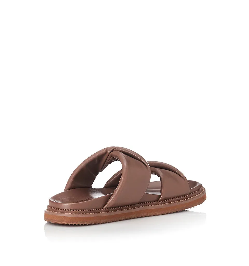 ALIAS MAE Womens Paris Leather Sandal Coffee