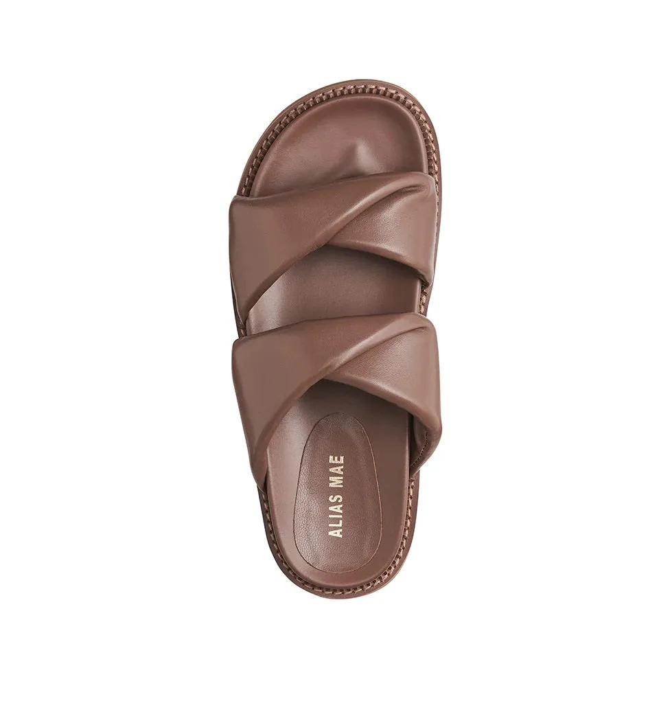 ALIAS MAE Womens Paris Leather Sandal Coffee