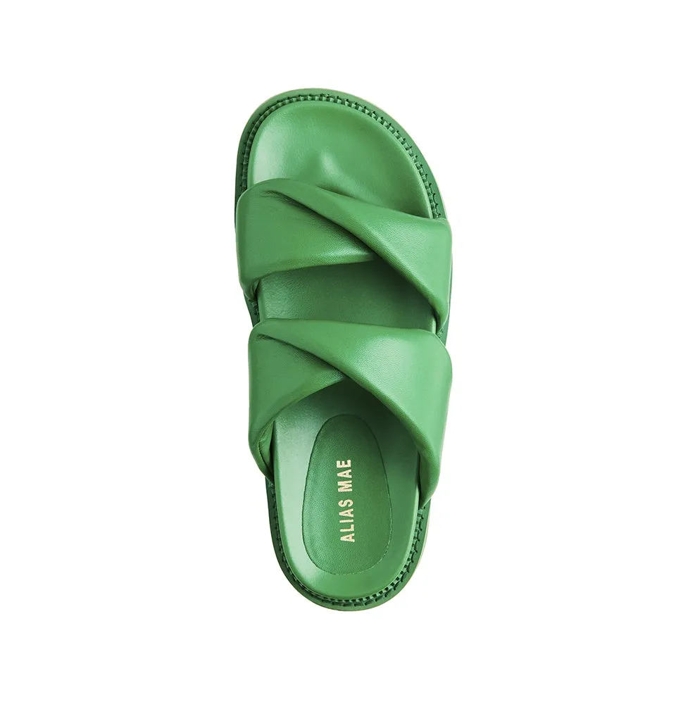 ALIAS MAE Womens Paris Leather Sandals Highlighter Green