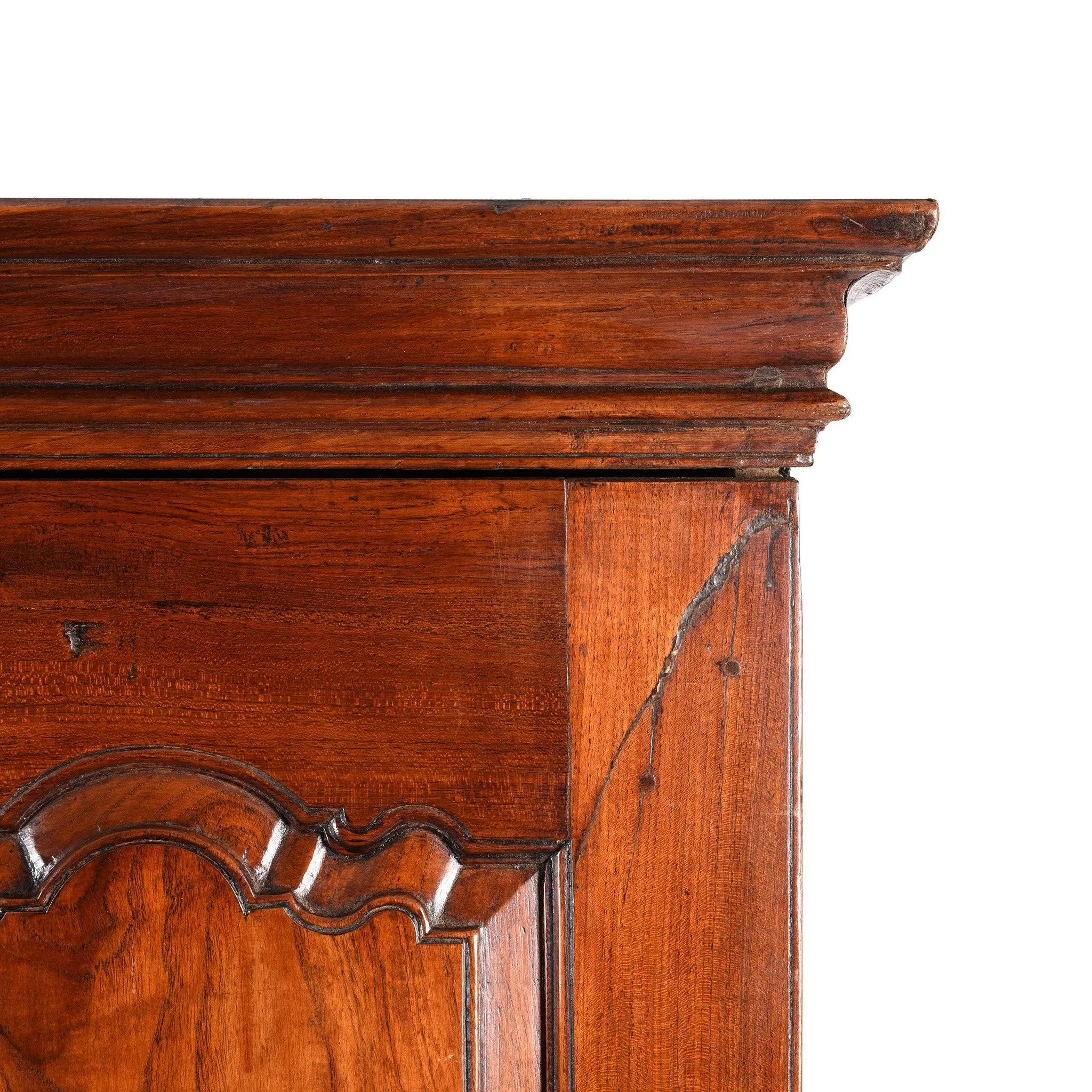 Anglo Indian Linen Cabinet Made from Golden Teak - 19thC