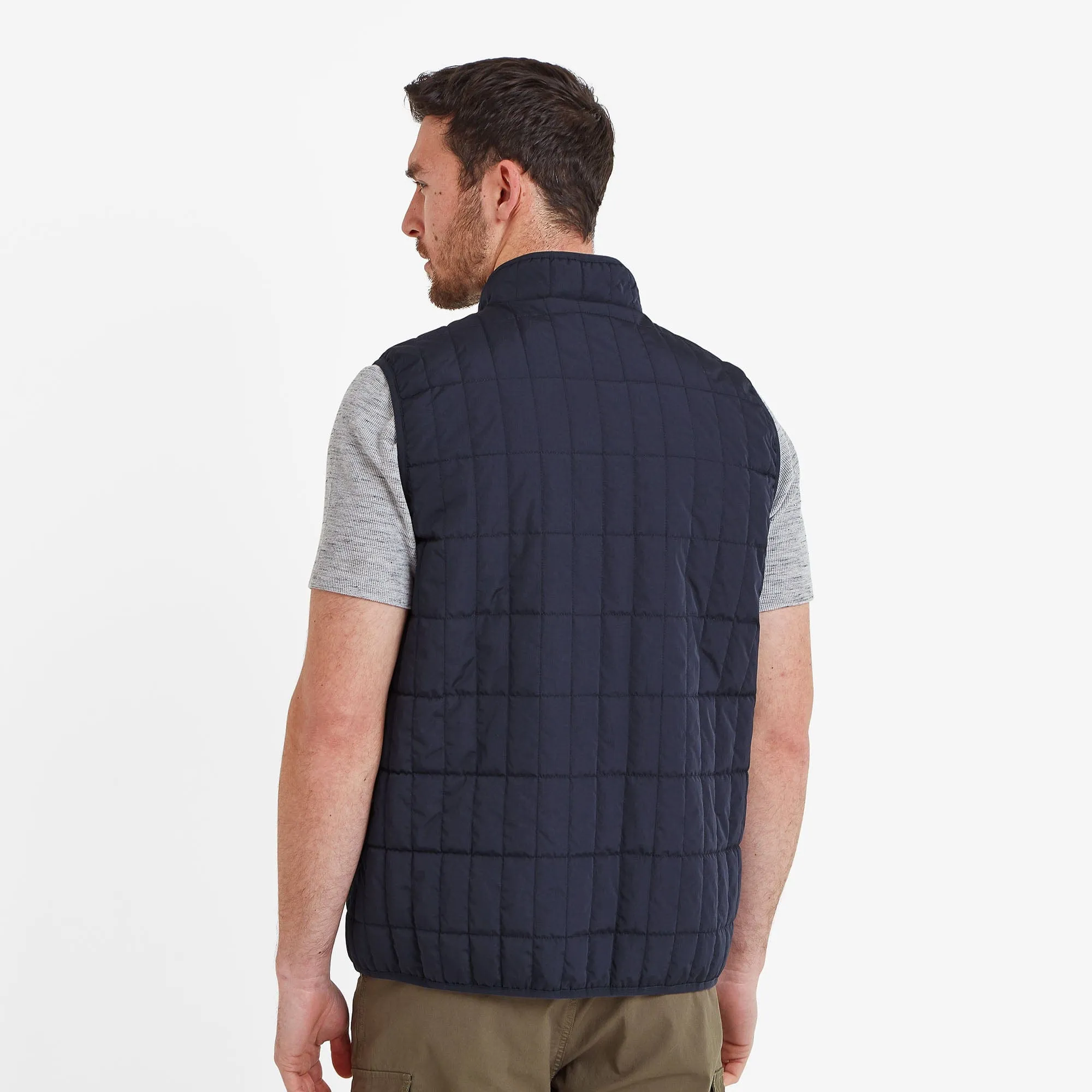 Ashmore Mens Padded Gilet - Dark Indigo