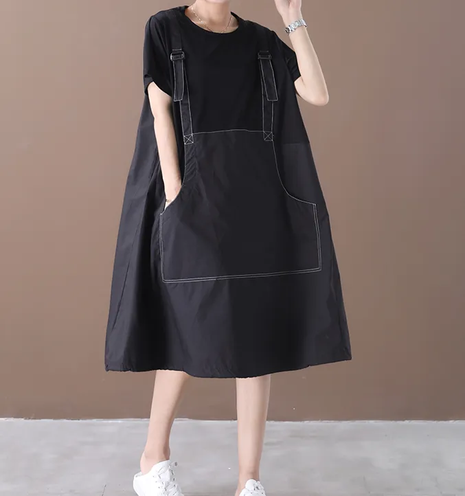 Autumn Women Dresses Casual Cotton Women Dresses Short Sleeve WG97215