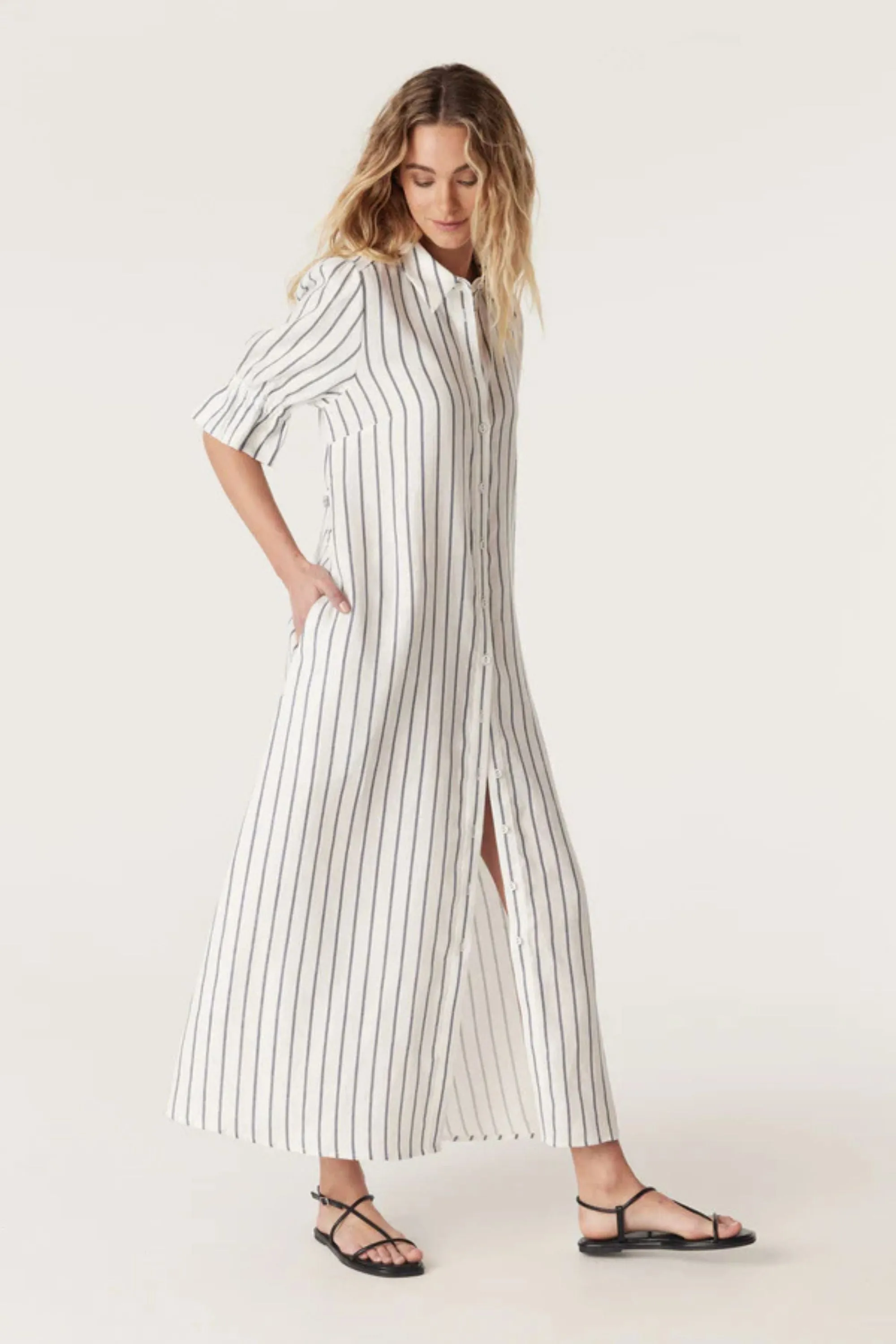 AVONDALE LINEN DRESS - CSS24623