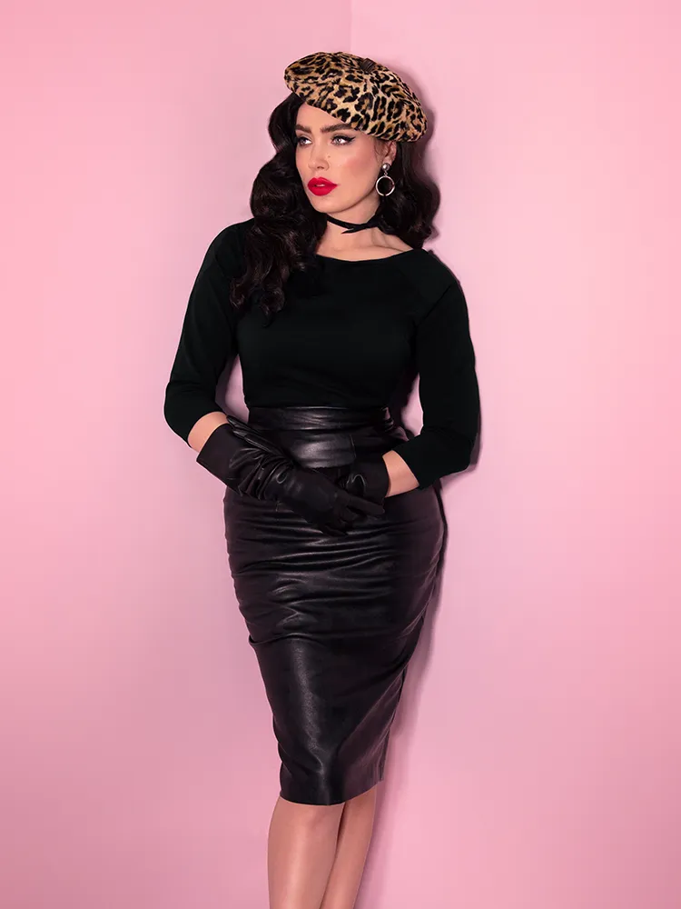 Bad Girl Pencil Skirt in Vegan Leather - Vixen by Micheline Pitt