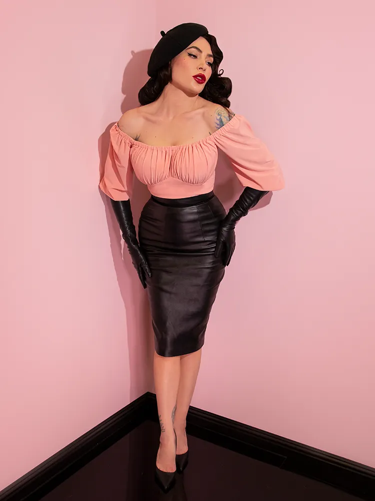 Bad Girl Pencil Skirt in Vegan Leather - Vixen by Micheline Pitt