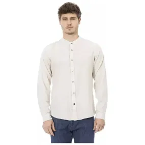 Baldinini Trend White Rayon Men Shirt