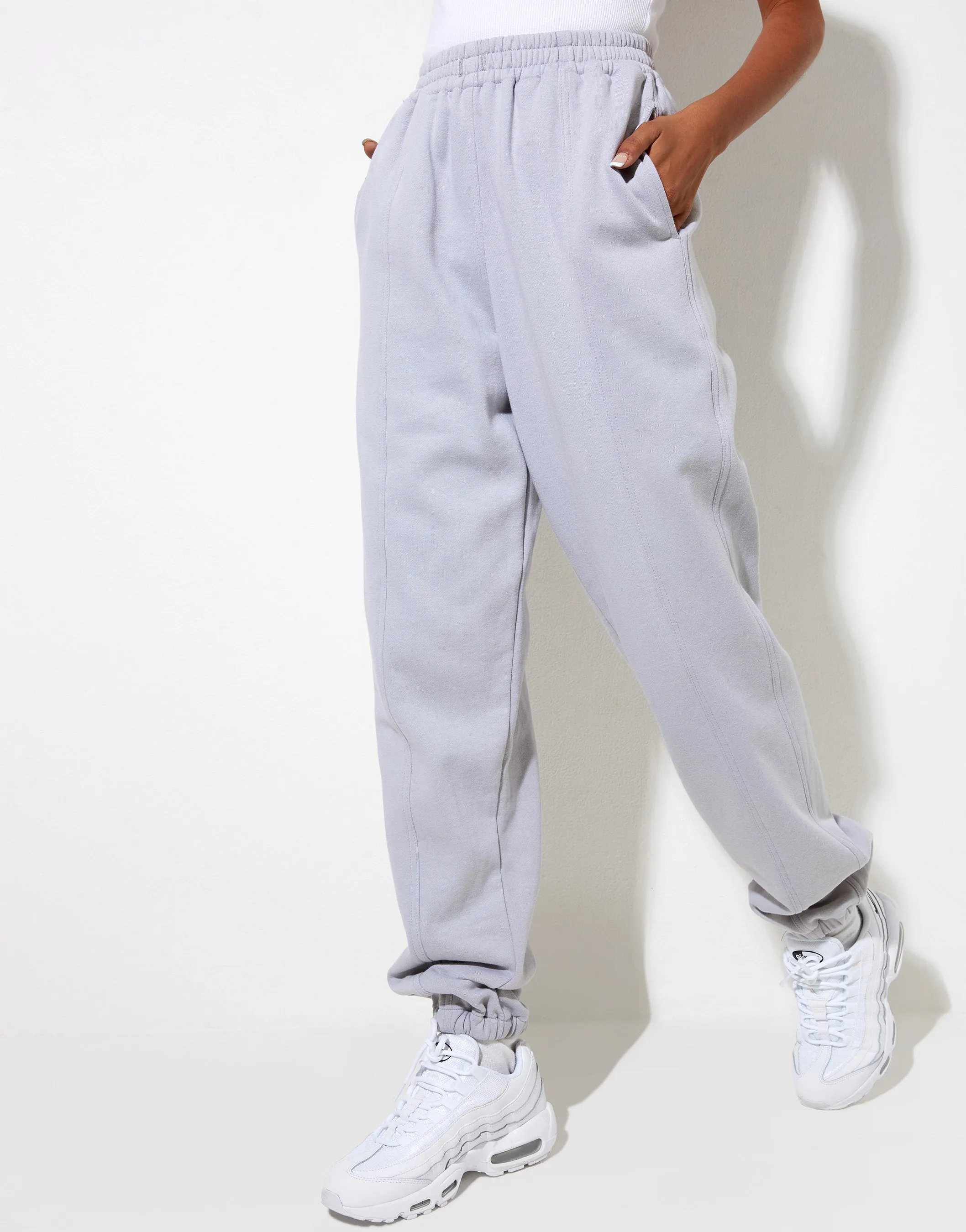 Bamal Jogger in Lunar Rock with Motel Work Clothing Label Embro