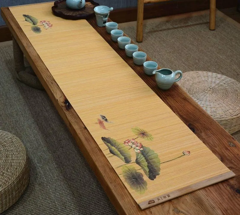 Bamboo Zen Tea Table Mat - Handcrafted Kung Fu Tea Ceremony Accessory