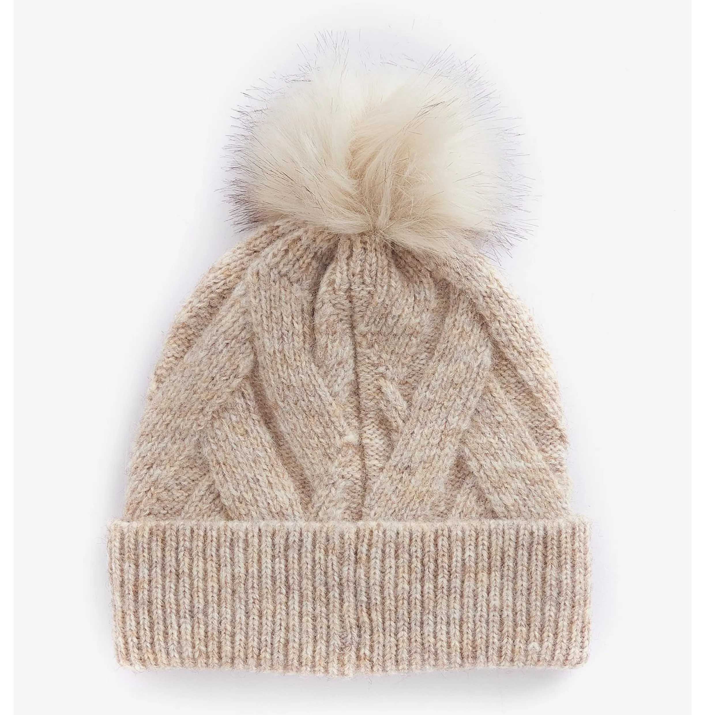 Barbour Dace Cable Beanie in Sand Beige 0515