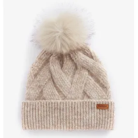 Barbour Dace Cable Beanie in Sand Beige 0515