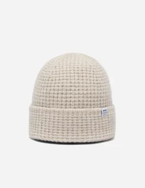 Bhode 'Pineapple' Scottish Texture Beanie Hat (Lambswool) - Natural