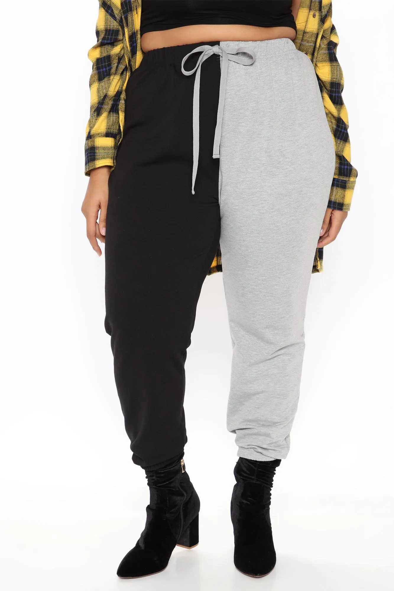 Block Party Colorblock Drawstring Sweatpant - Black/combo