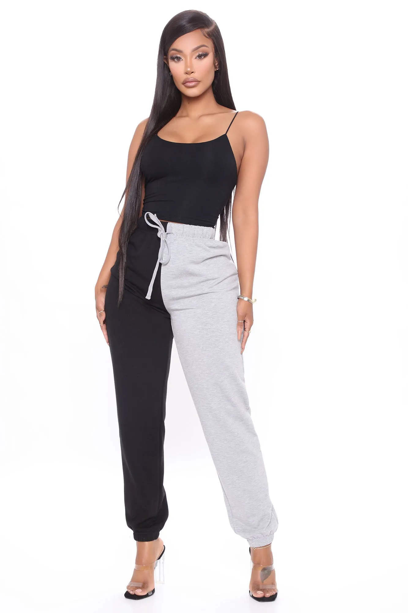 Block Party Colorblock Drawstring Sweatpant - Black/combo