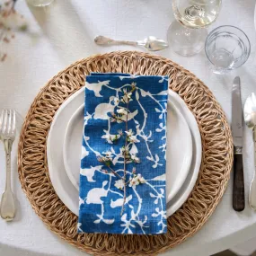 Blue Sanctuary Printed Napkins - Set of 4