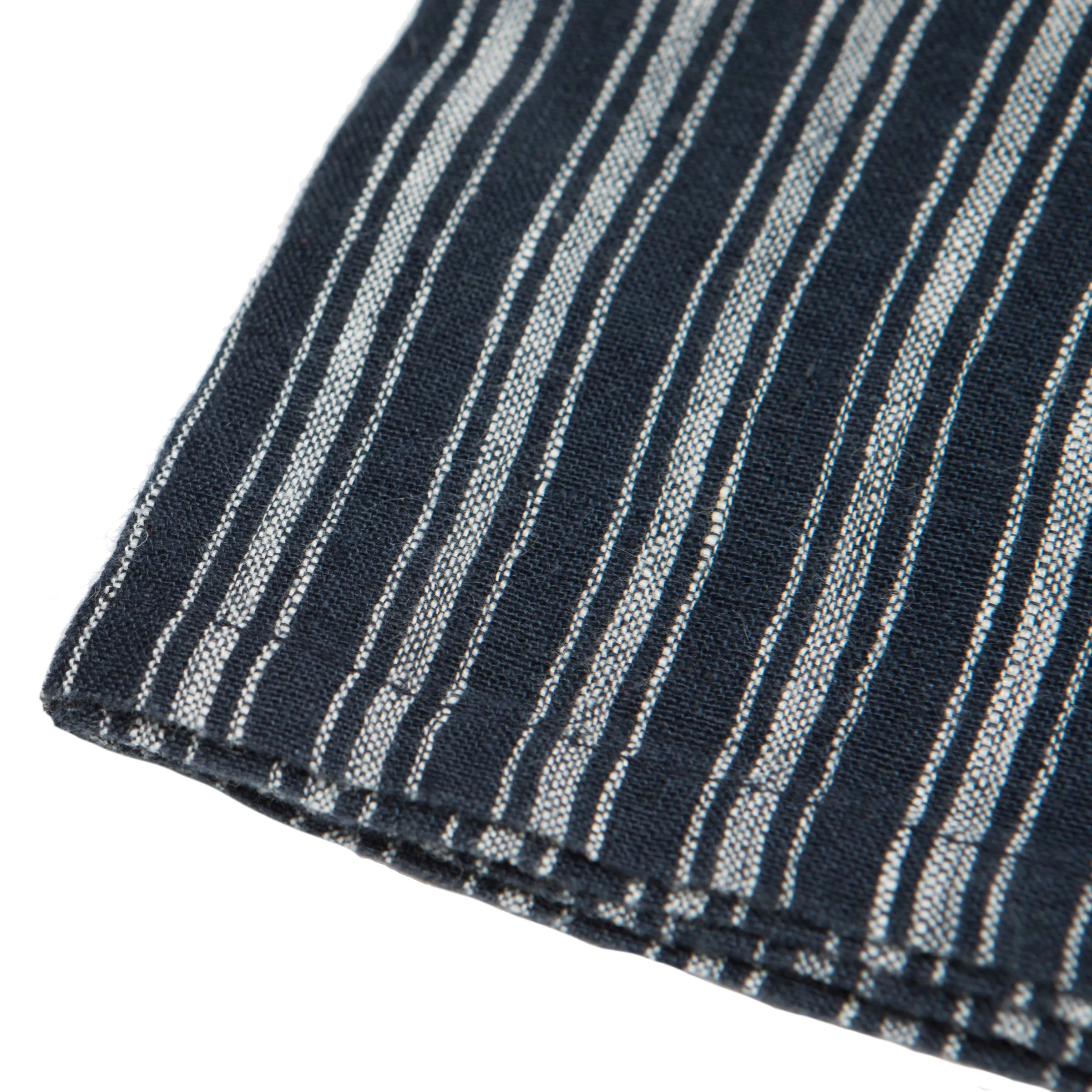 Boat Stripe Linen Napkins Indigo & White, Set of 4