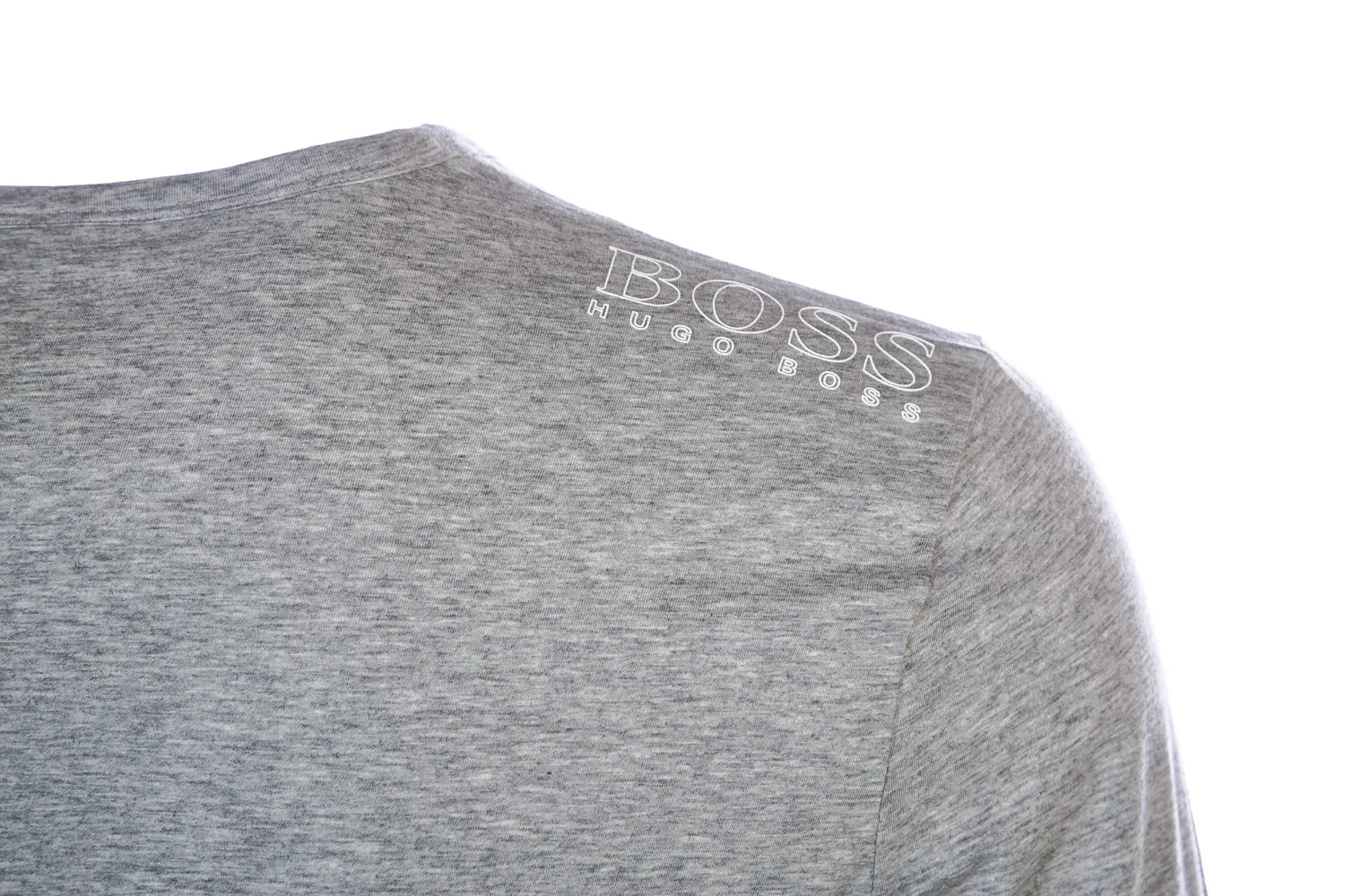 BOSS Togn Long Sleeve T Shirt in Light Grey