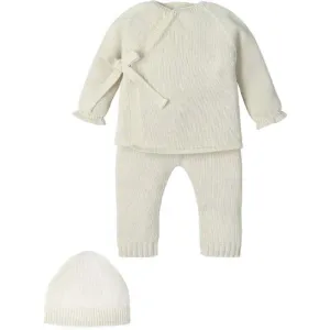 Boys Beige 3 Piece Set & Hat