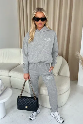 Calabasas melange grey hoodie and joggers premium loungewear