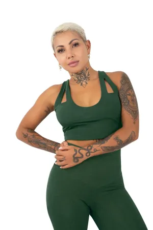 Cali Crop Top - Evergreen