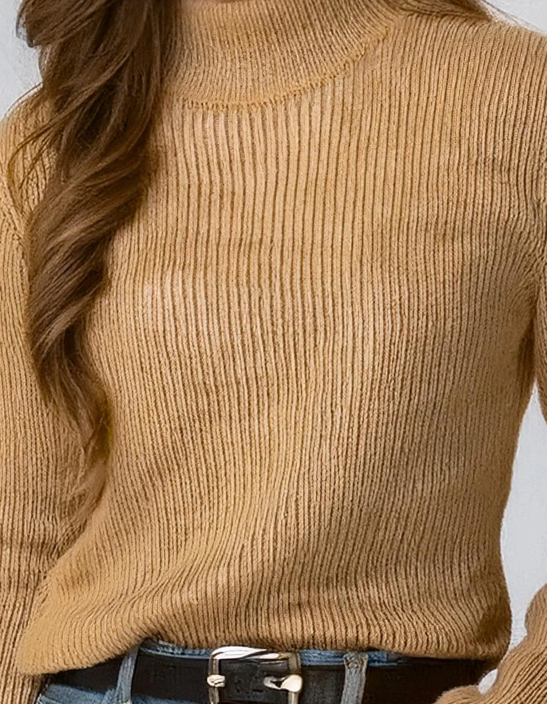 Caramel Crewneck Sweater