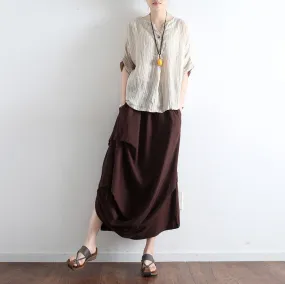 Casual Summer Women Skirts Women Skirts Women Linen Cotton Skirts ATM962318