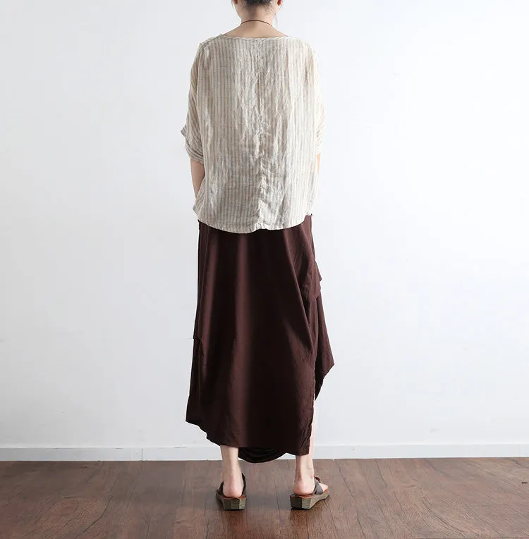 Casual Summer Women Skirts Women Skirts Women Linen Cotton Skirts ATM962318