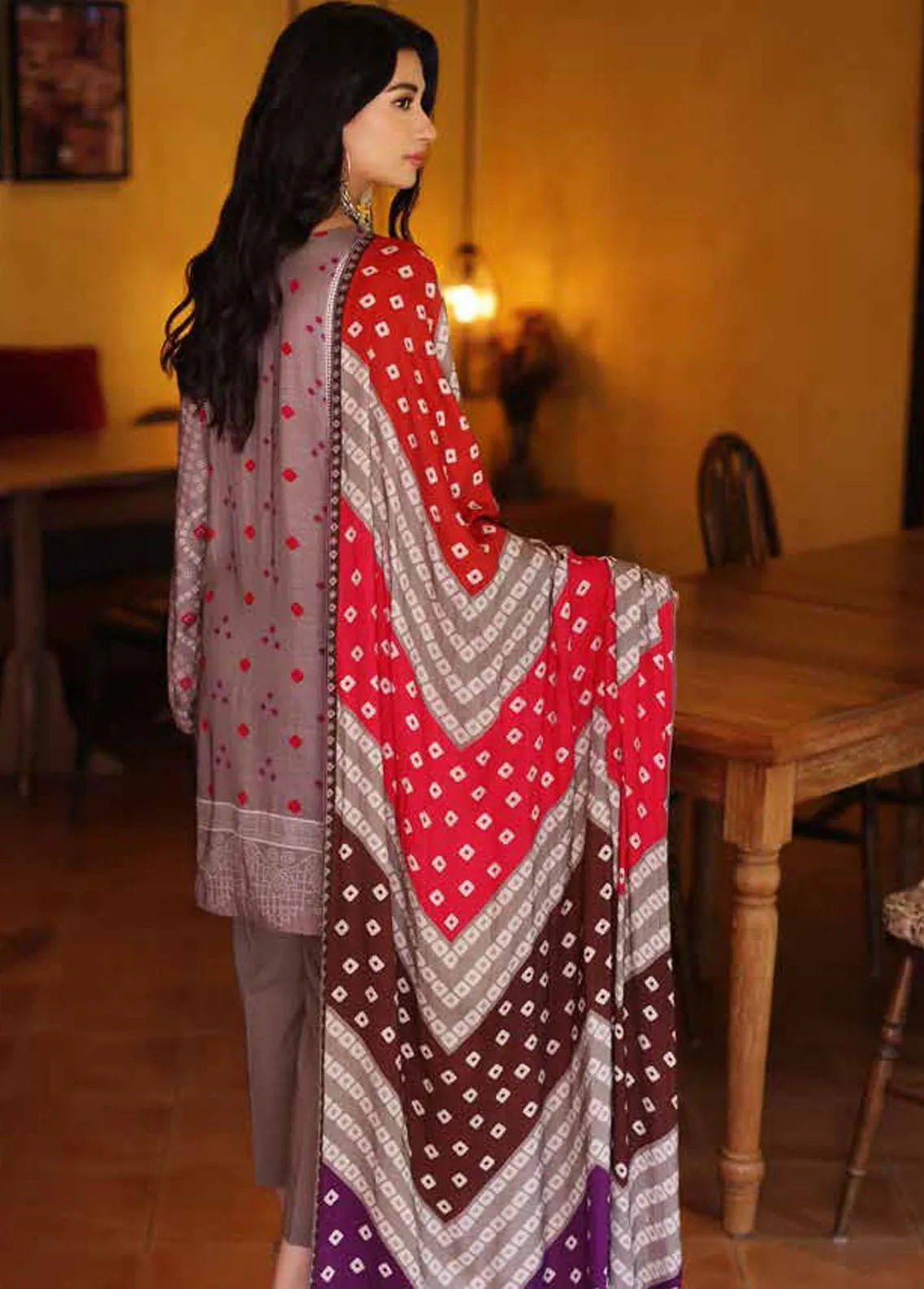 Charizma C-Print Viscose Collection with Pashmina Shawl  Vol-9– CPW-82