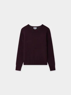 Chenille Waffle Sweater-Plum