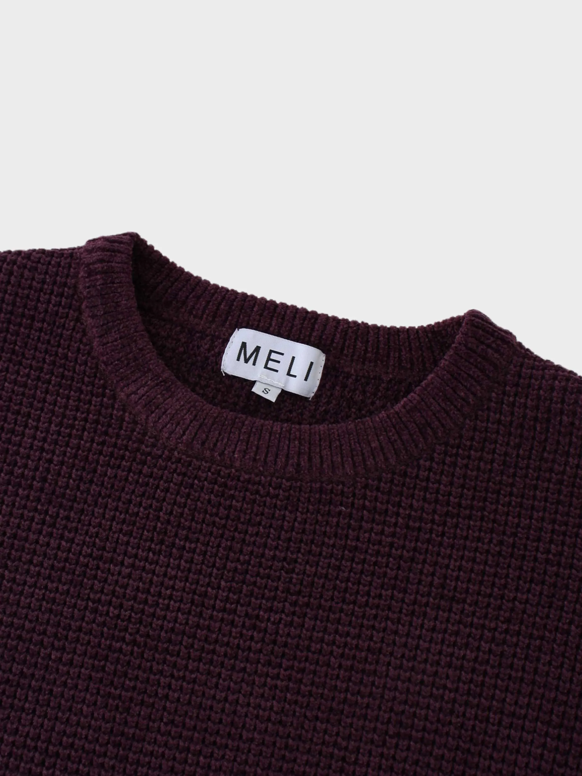 Chenille Waffle Sweater-Plum