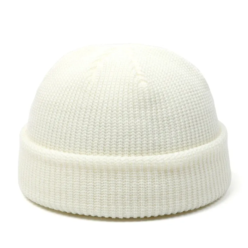 Christmas Gift Knitted Hats for Women Skullcap Men Beanie Hat Winter Retro Brimless Baggy Melon Cap Cuff Docker Fisherman Beanies Hats For Men