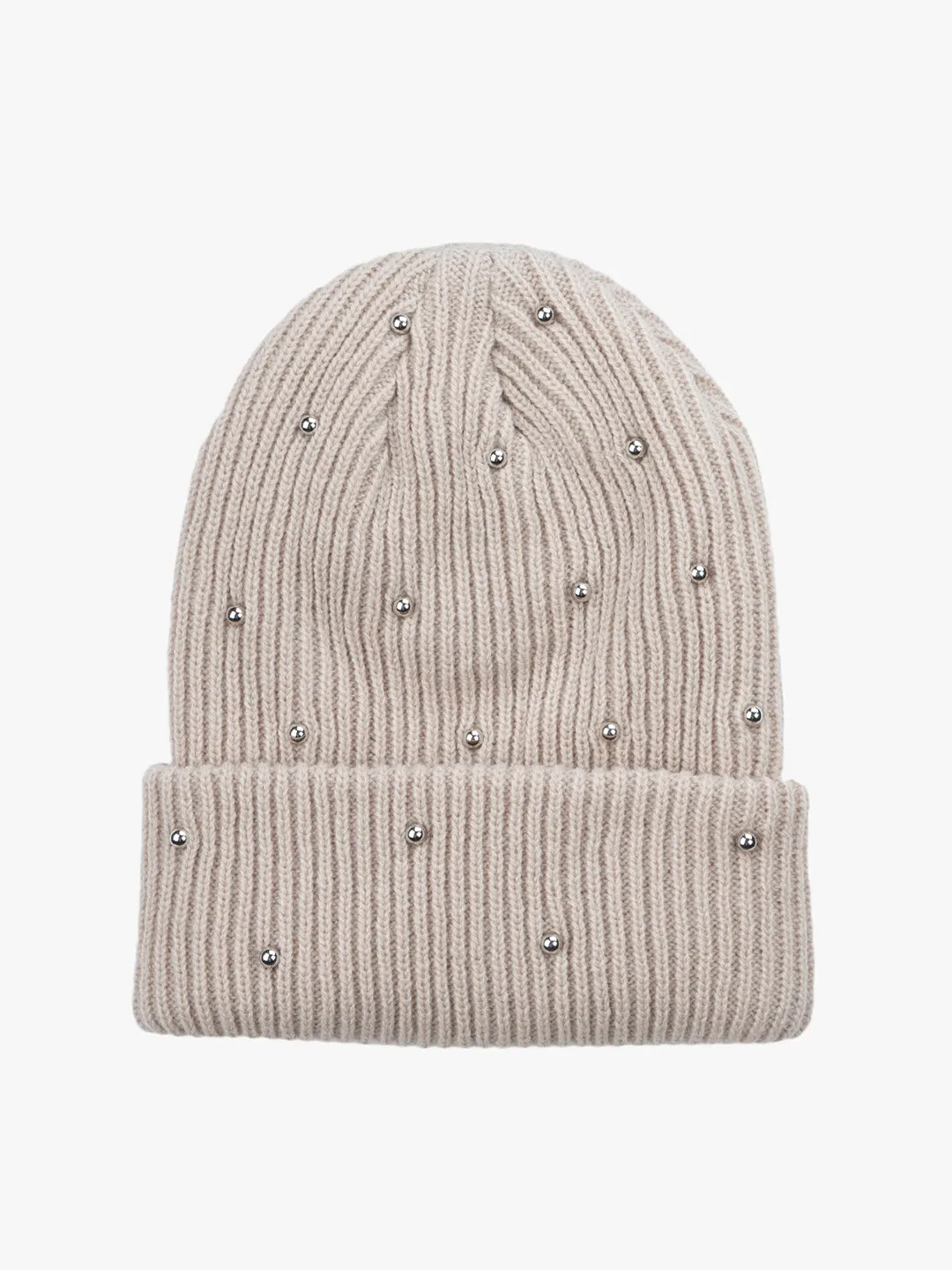 Claasic Beanie With Beads Detailing