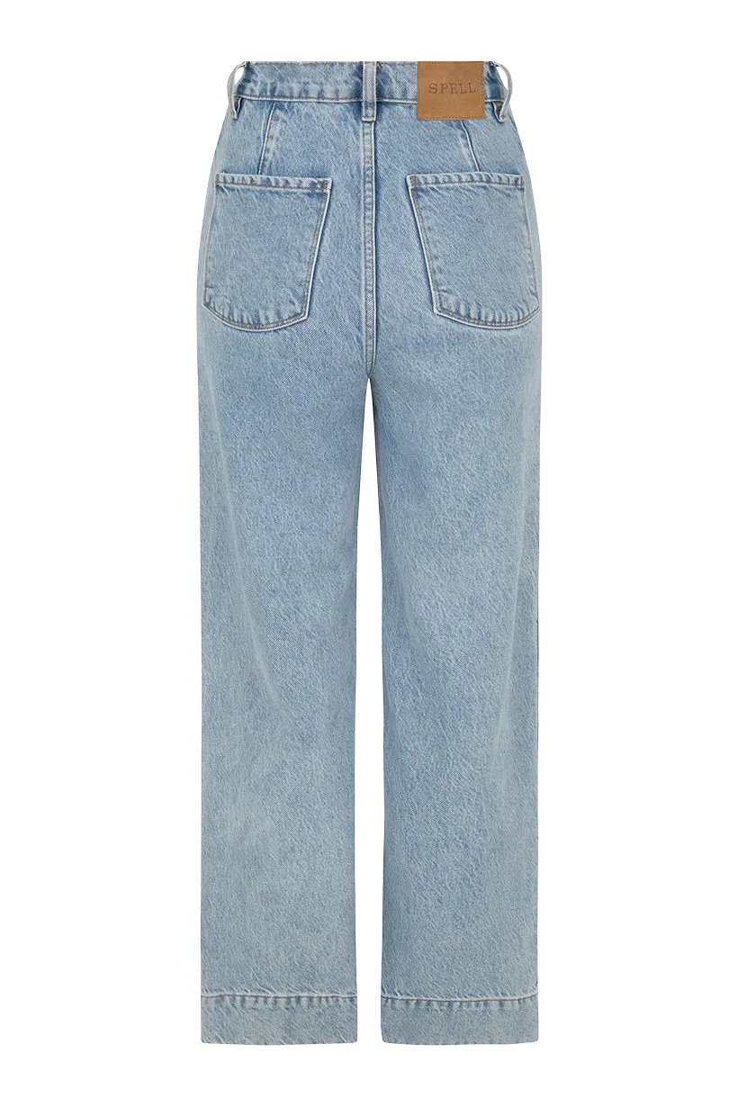 Classic Denim Cropped Jeans