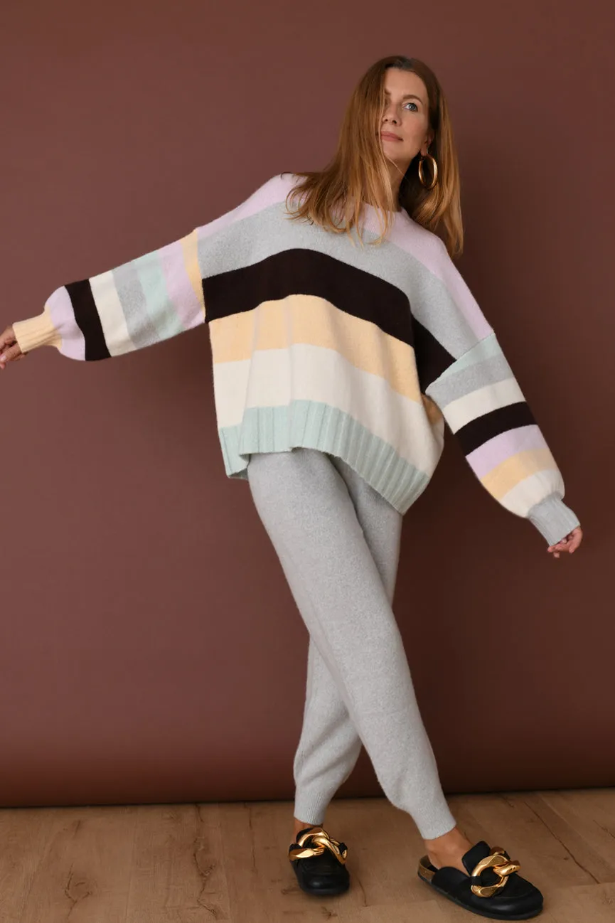 Color Block Merino Boyfriend Sweater