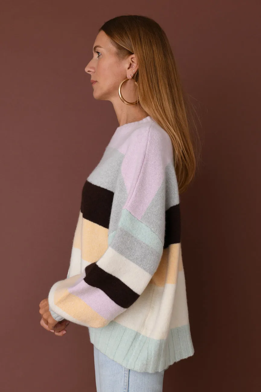 Color Block Merino Boyfriend Sweater