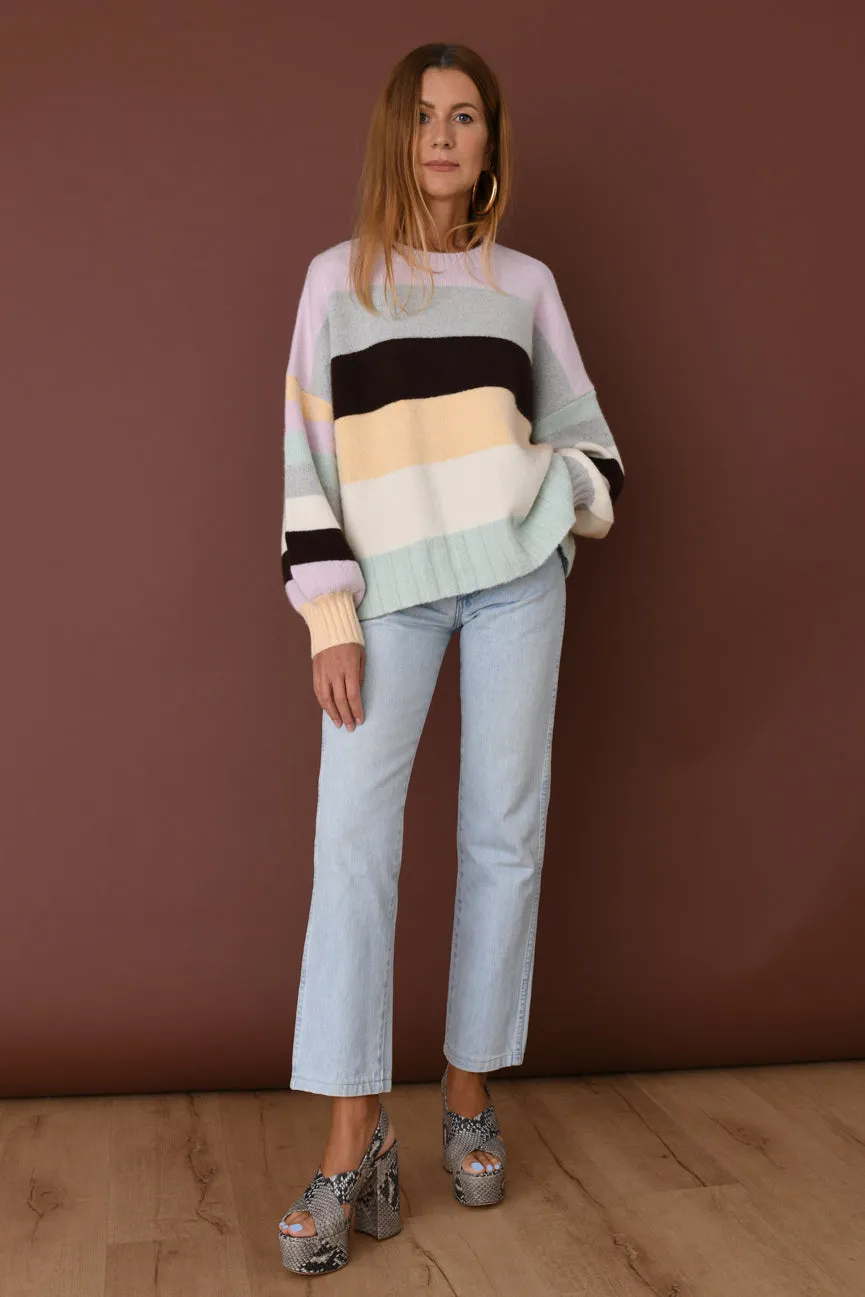 Color Block Merino Boyfriend Sweater