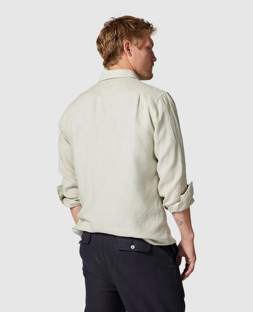 Coromandel LInen Sports Fit Shirt - Flax